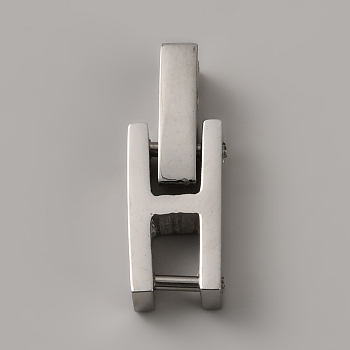304 Stainless Steel Watch Band Clasps, Stainless Steel Color, 17.5x6x3.5mm