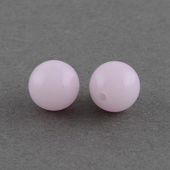 Imitation Jelly Acrylic Beads, Round, Lilac, 10mm, Hole: 2mm, about 850pcs/500g