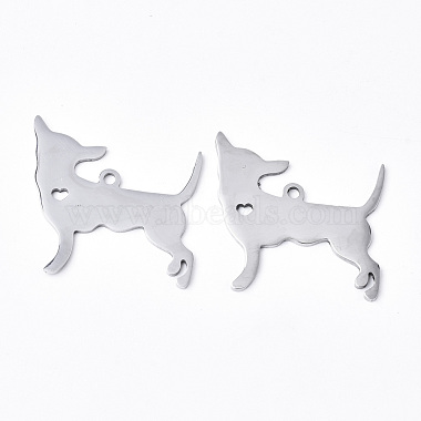 Stainless Steel Color Dog 304 Stainless Steel Pendants