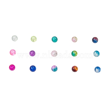 Spray Painted Crackle Glass Beads Strands(CCG-JP0001-03B)-2