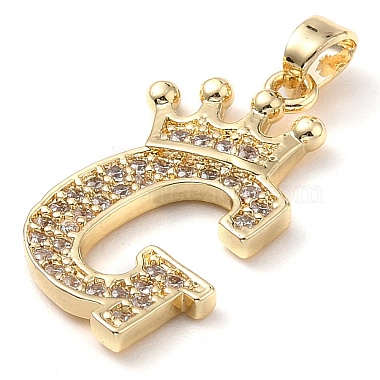 Placage de crémaillère en laiton micro pavé pendentifs en zircone cubique(KK-D535-01G-RS)-2