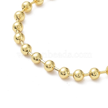 Rack Plating Brass Ball Chain Bracelets for Women(BJEW-G676-01B-G)-2