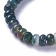Adjustable Natural Moss Agate Braided Bead Bracelets(BJEW-F369-A04)-2