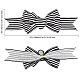 Black and White Stripes Pattern Linen Bowknot Display Decoration(AJEW-WH0258-687)-2