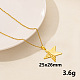 Stylish Stainless Steel Geometric Star Pendant Necklace for Women(PD6789-2)-1