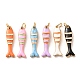 Brass with Enamel Pendants(KK-CBA2F11-03G)-1