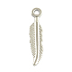 Tibetan Style Alloy Feather Pendants(TIBEP-24166-AS-RS)-1