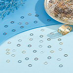 1Pc Brass Plain Ring for Women Men, with 400Pcs 8 Colors Open Jmup Rings, Mixed Color, 9mm, US Size 6(16.5mm), 1pc(RJEW-LP0002-59B)