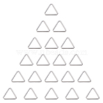 20Pcs Triangle Alloy Linking Rings, Platinum, 29x32x2mm, Inner Diameter: 24x27mm(FIND-DR0001-66)