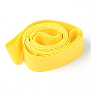 PVC Mountain Bike Tire Liner, Bicycle Tire Liner Protector, Inner Tube Protection Pad, Puncture Proof Belt, Yellow, 1.8x89x0.03cm, Hole: 0.8cm(FIND-WH0132-90C-B)