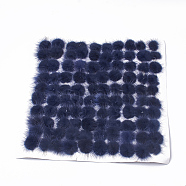 Faux Mink Fur Ball Decoration, Pom Pom Ball, For DIY Craft, Marine Blue, 2~2.5cm(X-FIND-S267-2.5cm-02)