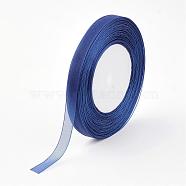 Organza Ribbon, Dark Blue, 3/8 inch(10mm), 50yards/roll(45.72m/roll), 10rolls/group, 500yards/group(457.2m/group)(RS10mmY054)