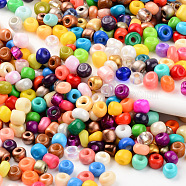 6/0 Glass Seed Beads, Mixed Style, Round Hole, Round, Mixed Color, 6/0, 3.5~5x3~5mm, Hole: 1.2mm, about 450g/bag(SEED-T005-12A)