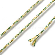 Polyester Twisted Cord, Round, for DIY Jewelry Making, Gold, 1.2mm, about 38.28 Yards(35m)/Roll(OCOR-G015-01B-22)