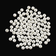 ABS Plastic Imitation Shell Pearl Beads, Round, Faceted, Seashell Color, 6mm, Hole: 1.2mm, 5000pcs/500g(KY-S171-17A)