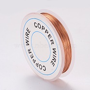 Round Copper Jewelry Wire, Raw(Unplated), 28 Gauge, 0.3mm, about 65.61 Feet(20m)/roll(X-CWIR-CW0.3mm-14)