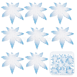 SUNNYCLUE Transparent Printed Acrylic Pendants, Maple Leaf, Royal Blue, 22x22x1mm, Hole: 1mm(TACR-SC0001-13)