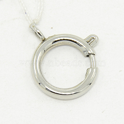 304 Stainless Steel Spring Ring Clasps, Manual Polishing, Necklace Design Materials, Stainless Steel Color, 6mm, Hole: 1.5mm(STAS-O040-C-04)