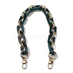Resin Bag Chains Strap, with Golden Alloy Link and Swivel Clasps, for Bag Straps Replacement Accessories, Dark Green, 45x2cm(FIND-H210-01A-D)