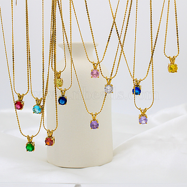 Real 18K Gold Plated Stainless Steel Pendant Necklaces(CP2918-9)-2