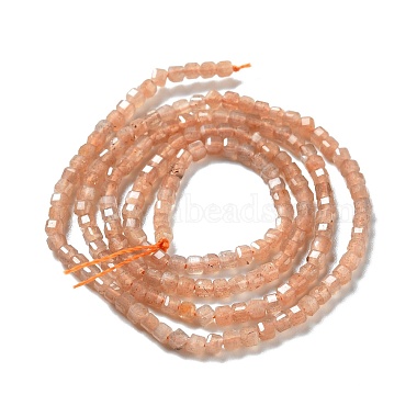 Natural Orange Sunstone Beads Strands(G-D467-A12)-2