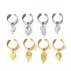 8Pcs 4 Style 304 Stainless Steel Open Cuff Finger Rings with Leaf Charms(RJEW-AB00008)-1