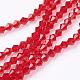 Red Glass Bicone Beads Strands(X-GLAA-S026-11)-1
