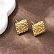Brass Square Stud Earrings(EJEW-F400-17G)-3