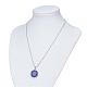 Natural & Synthetic Gemstone Pendant Necklaces(NJEW-JN01850)-5