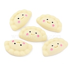 Opaque Resin Decoden Cabochons, Imitation Food, Dumplings, Linen, 14.5x24.5x6.5mm(CRES-P012-A01)