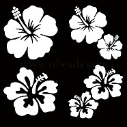4Pcs 4 Styles PET Waterproof Self-adhesive Car Stickers, Reflective Decals for Car, Motorcycle Decoration, Flower, 200x200mm, 1pc/style(DIY-WH0308-225A-013)