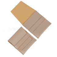 Square PU Leather Jewelry Flip Pouches with Random Color Lining, for Earrings, Bracelets, Necklaces Packaging, Tan, 8x8cm(PAAG-PW0007-11H)