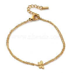 304 Stainless Steel Multi-Strand Dragonfly Link Bracelets for Women, Golden, 6-1/4 inch(16cm)(BJEW-K237-13G)