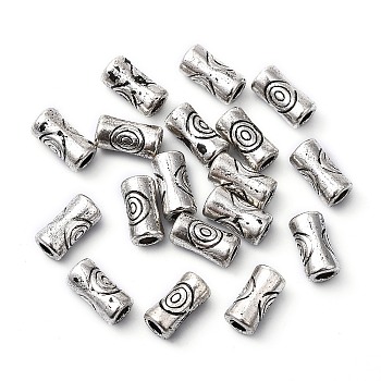 Tibetan Style Alloy Beads, Lead Free and Cadmium Free, Tube, Antique Silver Color, Size: about 3mm in diameter, 5mm long, hole: 1mm.