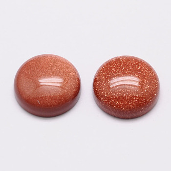 Half Round/Dome Synthetic Goldstone Cabochons, 16x6mm