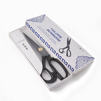 German Steel Tailor Scissors, Sewing scissors, Black, Gunmetal, 225x80x10mm