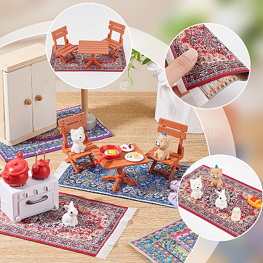 6Pcs 6 Styles Mini Cloth Turkey-Persia Carpet(DIY-OC0012-26)-4