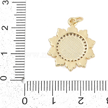 Brass Micro Pave Cubic Zirconia Pendants(KK-I723-44G)-3