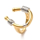 U-Shape Brass Open Cuff Rings for Women(RJEW-B062-13GP)-1