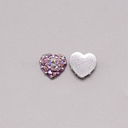 Plastic Cabochons, Clothing Accessories, Heart, Saddle Brown, 12x12x4mm, 200pcs/bag(RESI-WH0025-50G)