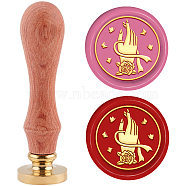 Brass Wax Seal Stamp with Handle, for DIY Scrapbooking, Butterfly Farm, 3.5x1.18 inch(8.9x3cm)(AJEW-WH0184-0475)