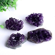 Natural Drusy Amethyst Display Decorations, Raw Amethyst Cluster, Nuggets, 40~90mm, 30~40g/pc(PW-WG60465-02)