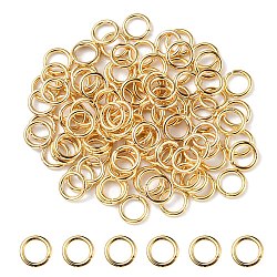 304 Stainless Steel Jump Rings, Open Jump Rings, Round Ring, Metal Connectors for DIY Jewelry Crafting and Keychain Accessories, Real 18K Gold Plated, 20 Gauge, 5x0.8mm, Inner Diameter: 3.4mm(STAS-YW0001-62B)