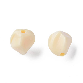 Opaque Acrylic Beads, Nuggets, PeachPuff, 16.5x15x13.5mm, Hole: 2.5mm, about 340pcs/500g