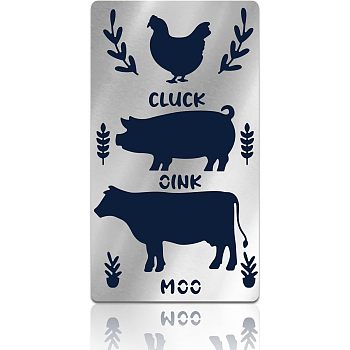 Stainless Steel Cutting Dies Stencils, for DIY Scrapbooking/Photo Album, Decorative Embossing DIY Paper Card, Matte Stainless Steel Color, Animal Pattern, 177x101mm