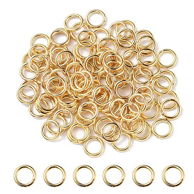 Real 18K Gold Plated Ring 304 Stainless Steel Open Jump Rings