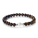 Natural Tiger Eye Heart & Round Beaded Stretch Bracelet(PG1850-3)-1