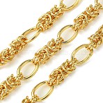 Ion Plating(IP) 304 Stainless Steel Chains, Unwelded, with Spool, Golden, 14x9.5x2mm(CHS-Q005-03G)