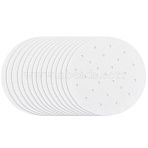 Paper Steamer Mat, Flat Round, White, 200x0.04mm, 100pcs/set(FIND-WH20004-93B)