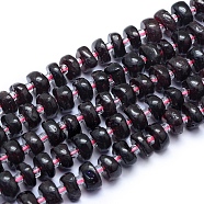 Natural Garnet Beads Strands, Nuggets, 7~8x3~4.5mm, Hole: 1mm, about 69pcs/strand, 15.55 inch(39.5cm)(G-L552F-04)